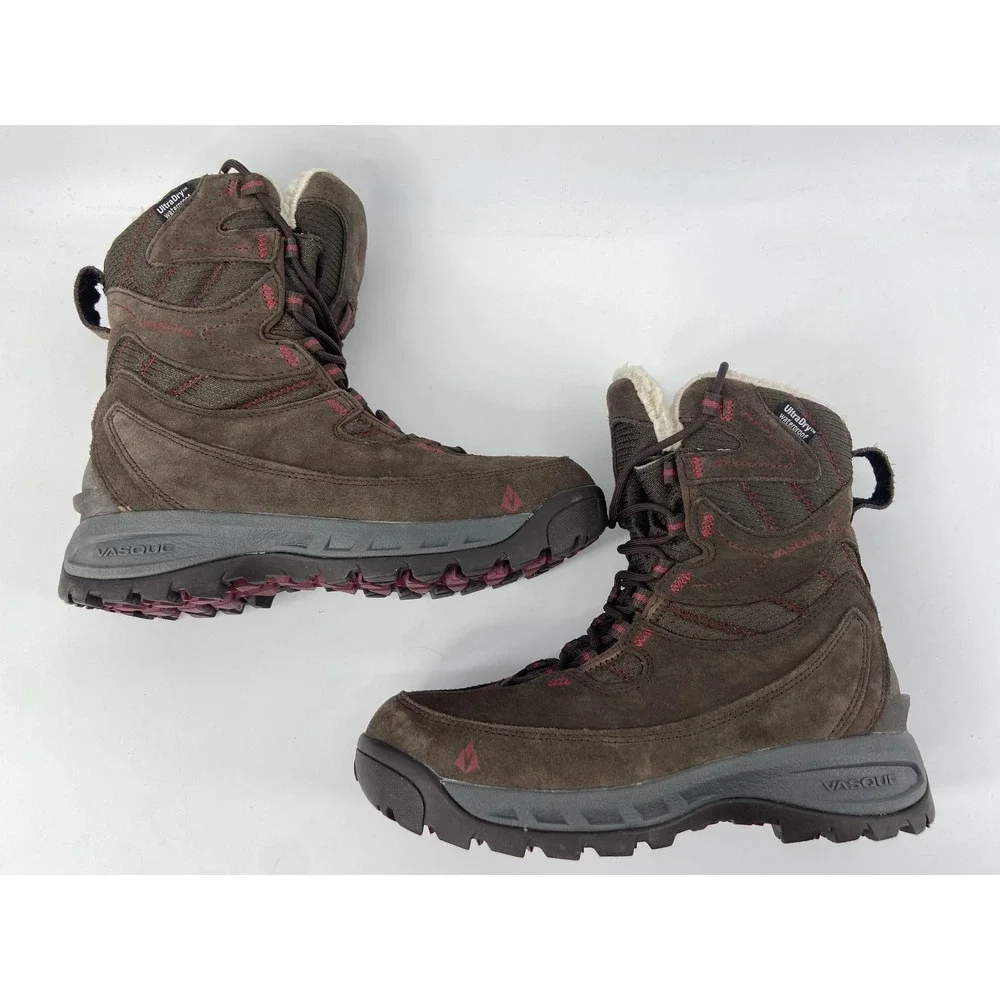 Vasque Boots Womens 7.5 Brown Pow Pow UltraDry Winter‎ Snow Hiking Outdoor 7803